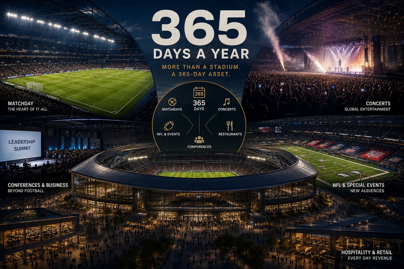 The 365-day stadium is a moat, not an evolution